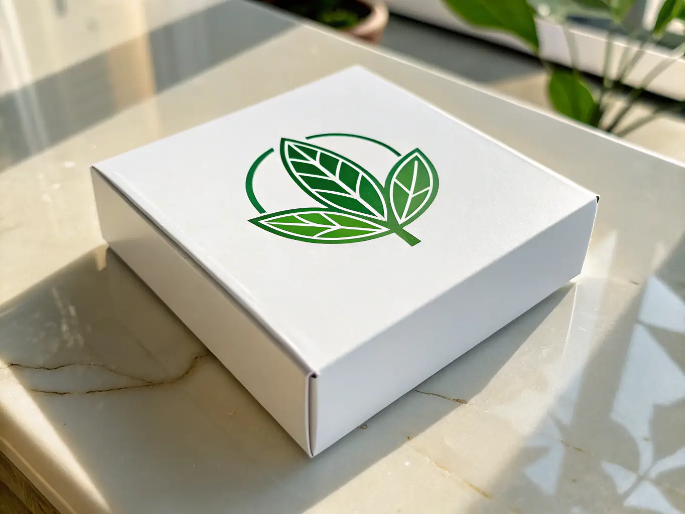 A product box with a large question mark on it, symbolizing a hassle-free return process and customer satisfaction.