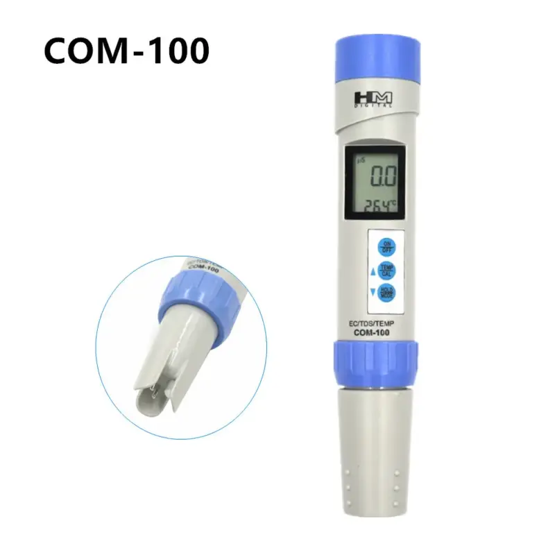 HM Professional COM-100 EC Analyzer TDS Meter Temp Tester With Automatic Calibration And Data Hold Measurement Tools For pool